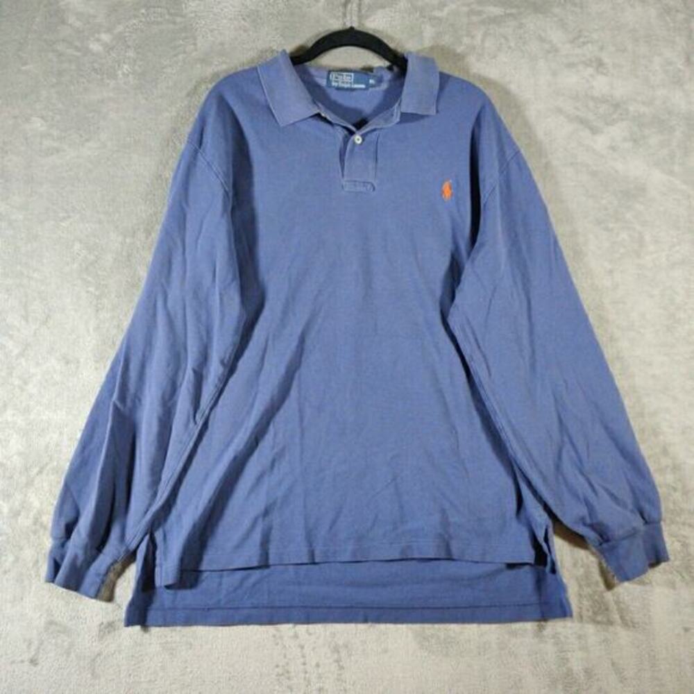 Polo Ralph Lauren Shirt Mens Extra Large Blue Polo‎ Long Sleeve Casual Preppy